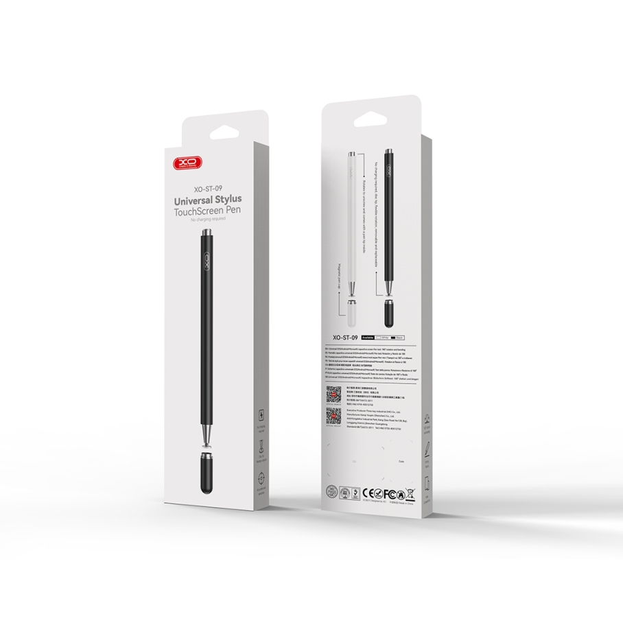 Стилус XO ST-09 Universal Touch-Sensitive Capacitor Pen Чорний - Зображення 3