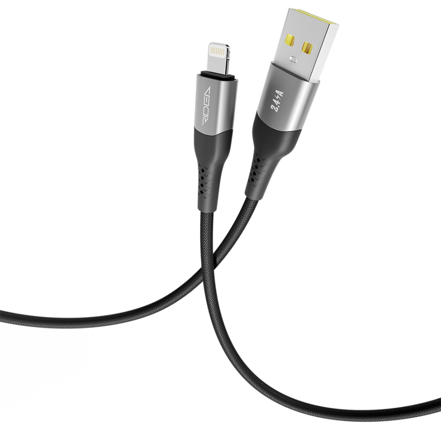 Кабель USB Ridea RC-US42 UltraStrong Lightning 12W 2m Чорний