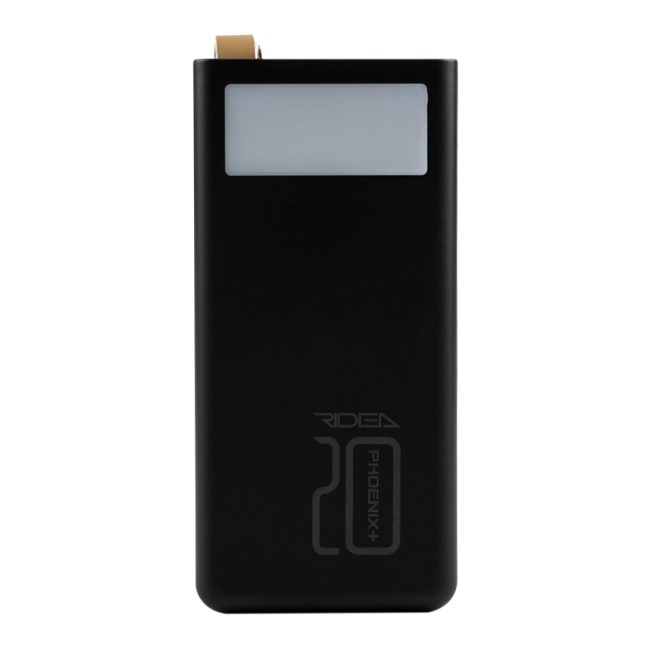 Універсальна Мобільна Батарея Power Bank Ridea RP-D20L+ Phoenix20+ PD/QC 3.0 20W  digital display + lamp 20000 mAh Чорний