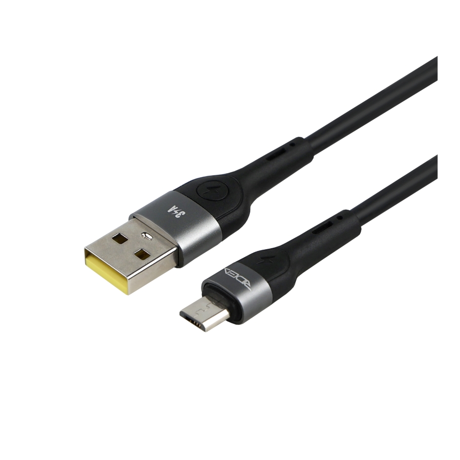 Кабель USB Ridea RC-XS51 X-Silicone MicroUSB 3A 2m Чорний - Зображення 5