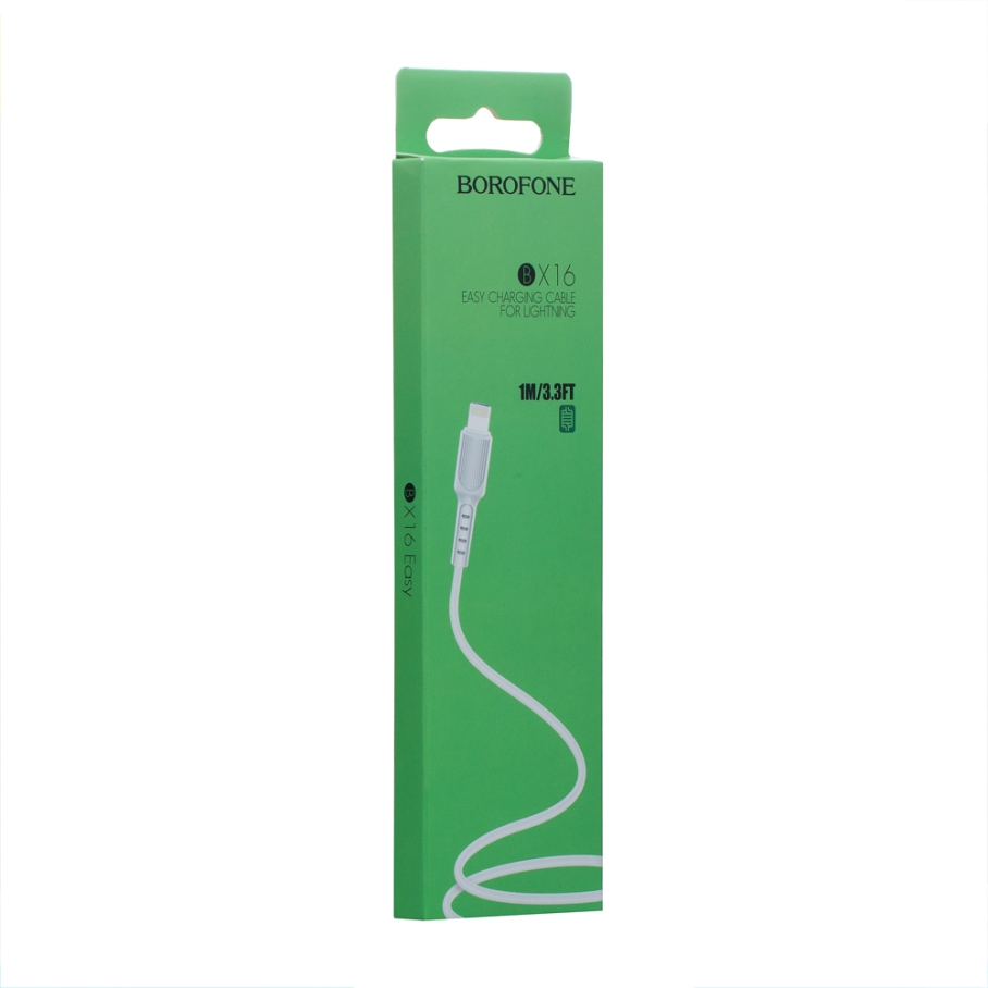 Кабель USB Borofone BX16 Lightning М'ята упаковка Білий - Зображення 3