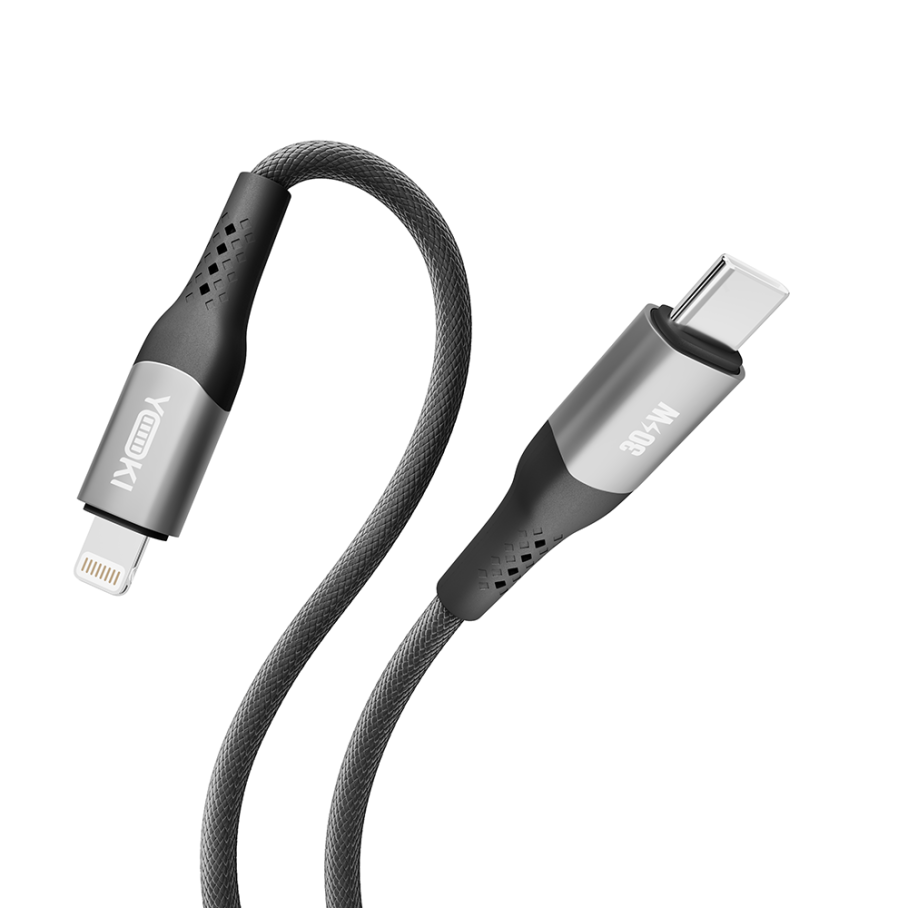 Кабель USB YOKI SOLID YK-SO15 Type-C to Lightning 30W 1.2m Чорний - Зображення 5