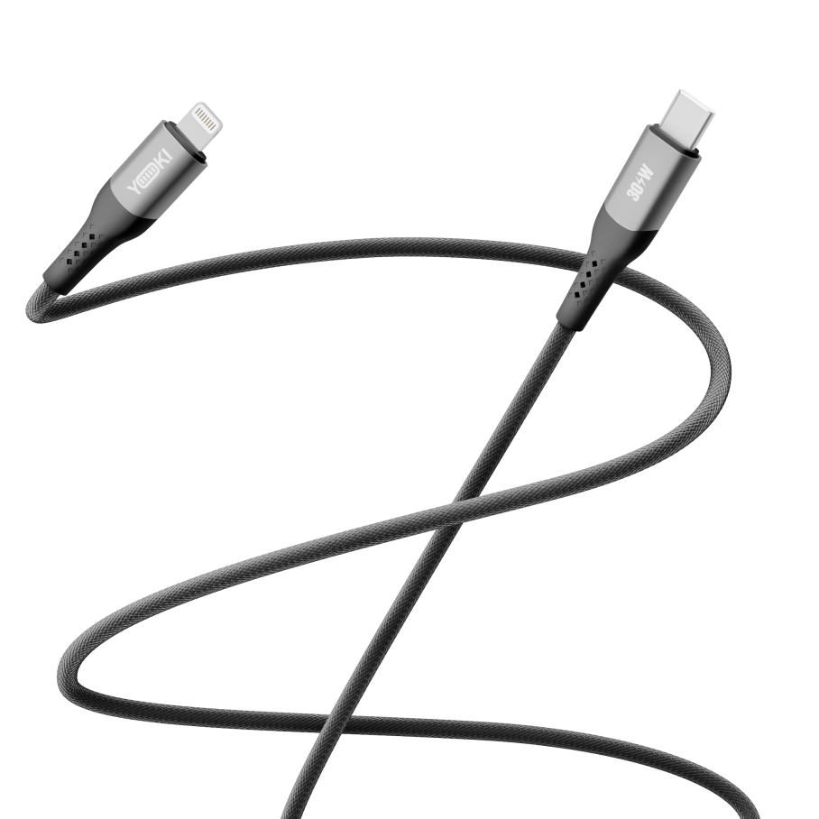 Кабель USB YOKI SOLID YK-SO15 Type-C to Lightning 30W 1.2m Чорний - Зображення 6
