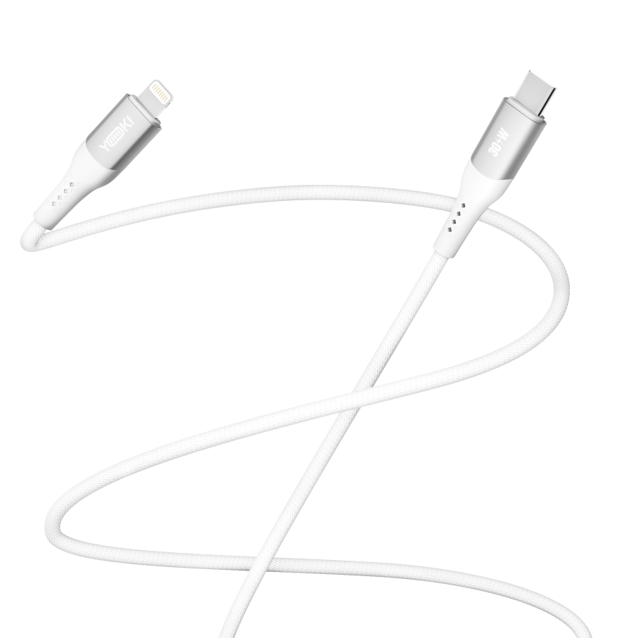 Кабель USB YOKI SOLID YK-SO15 Type-C to Lightning 30W 1.2m Бiлий - Зображення 3