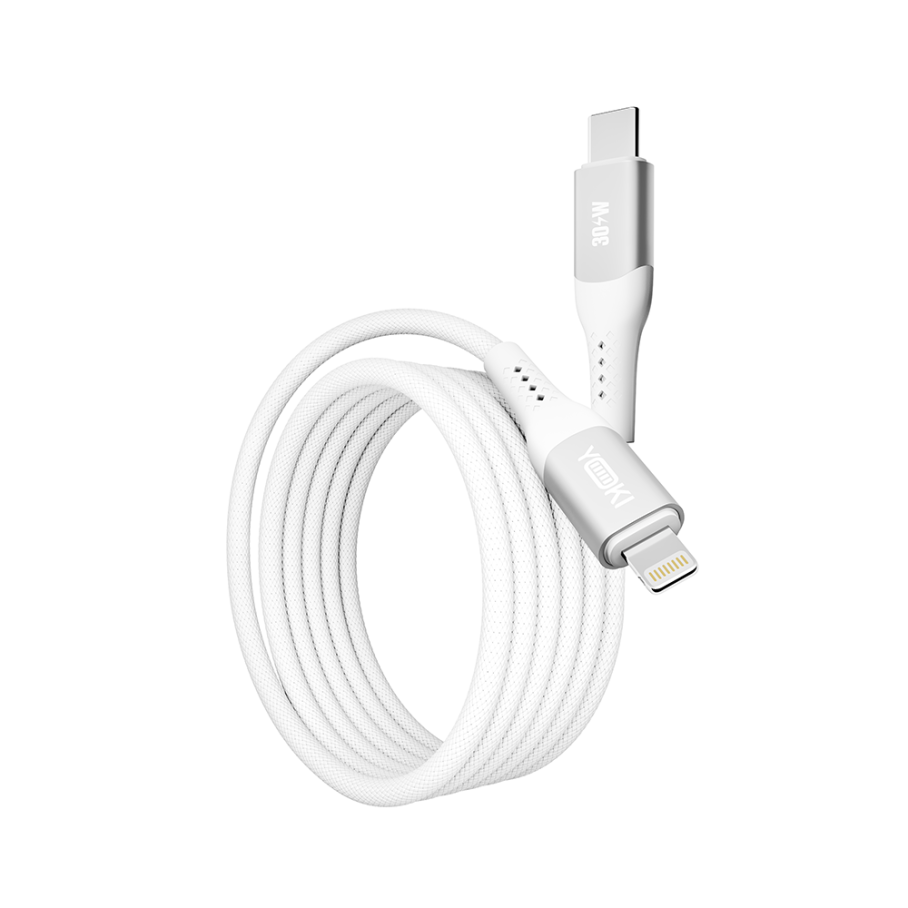 Кабель USB YOKI SOLID YK-SO15 Type-C to Lightning 30W 1.2m Бiлий - Зображення 5