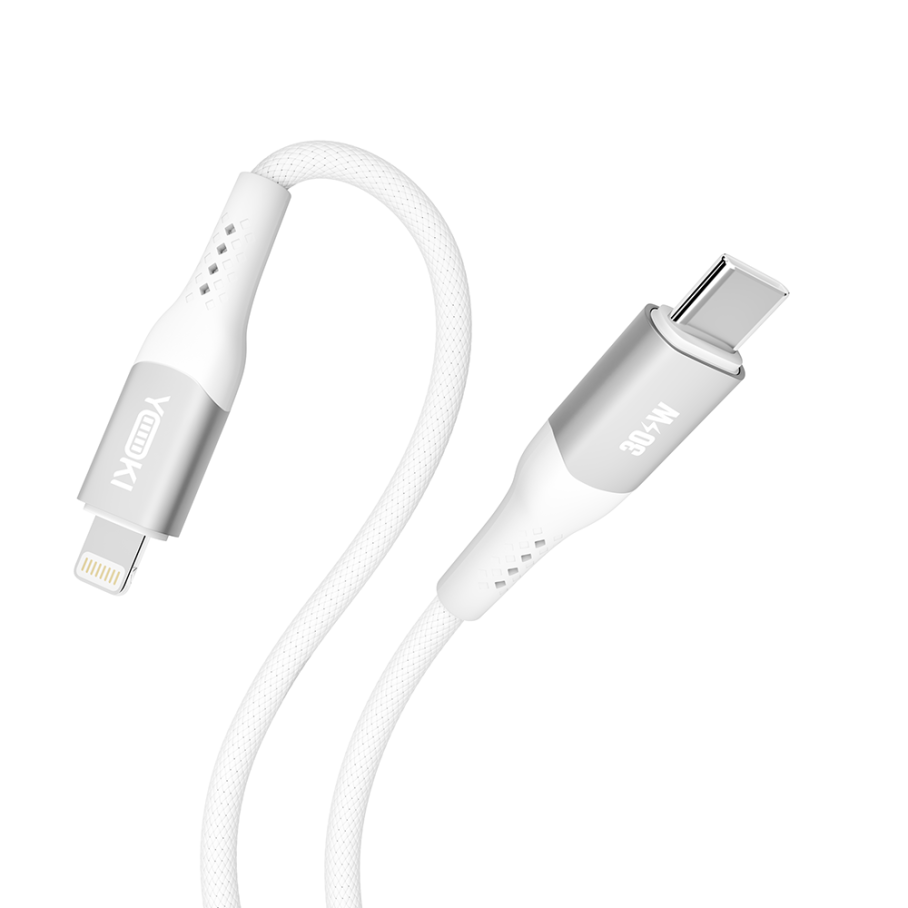 Кабель USB YOKI SOLID YK-SO15 Type-C to Lightning 30W 1.2m Бiлий - Зображення 6