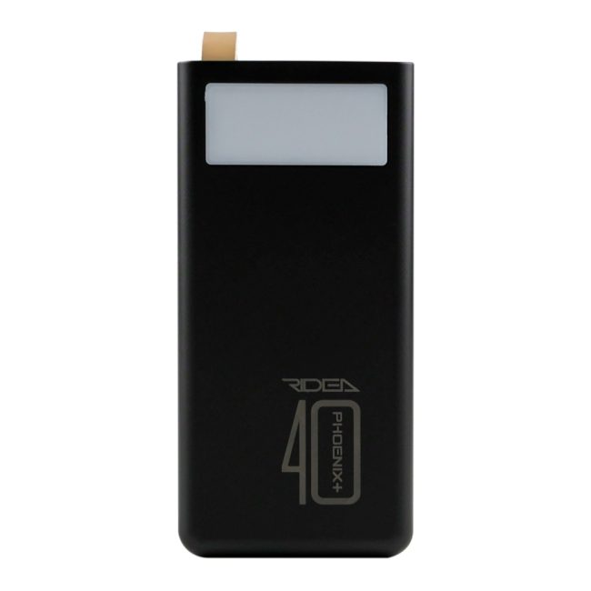 Універсальна Мобільна Батарея Power Bank Ridea RP-D40L+ Phoenix40+ PD/QC 3.0 20W digital display + lamp 40000 mAh Чорний
