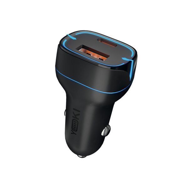 Авто Зарядний пристрій YOKI Led Series YK-C20 PD/QC 20W Чорний