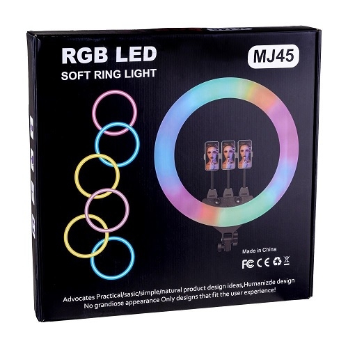 Лампа RGB MJ45 45cm м'ята упаковка Чорний - Зображення 2