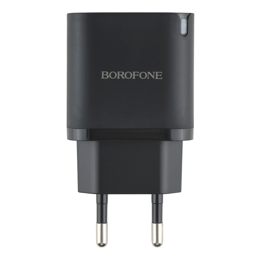 Мережевий Зарядний Пристрій Borofone BA83A 1USB-C/1USB PD/QC 20W+Type-C to Type-C Чорний