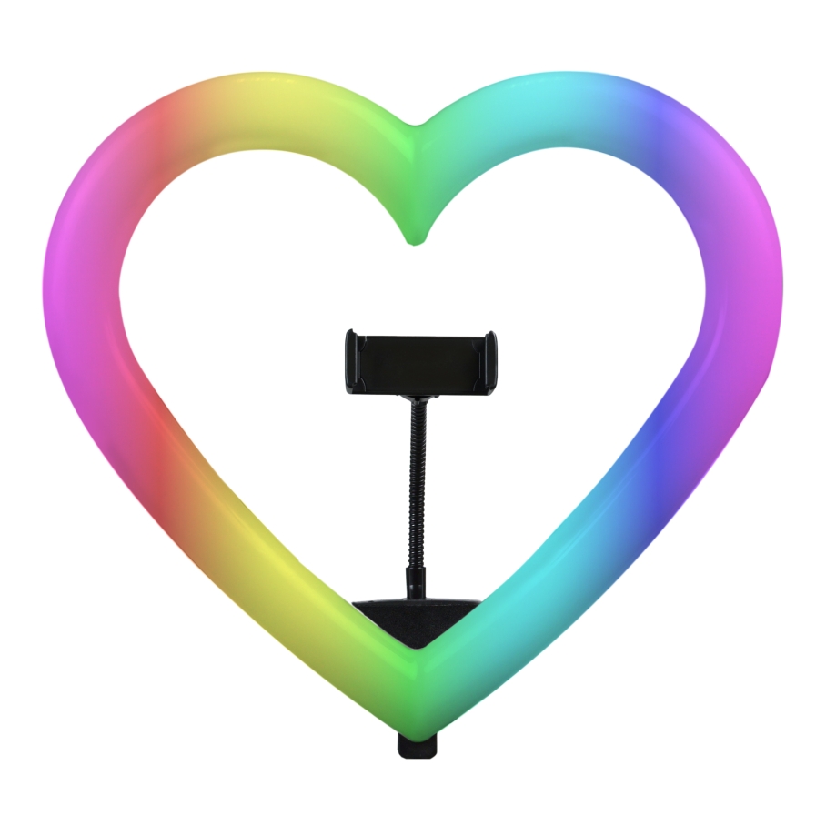 Лампа RGB JM33-13 33cm (Heart Style) Чорний