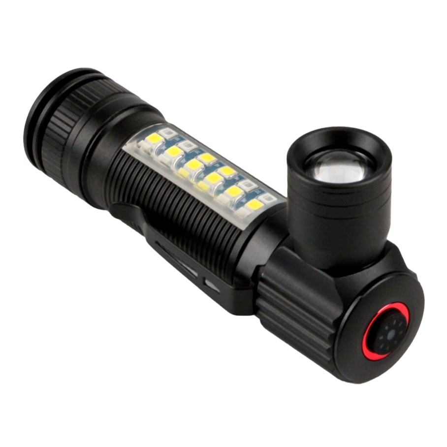 Ліхтар Тактичний D55 LED Red and Blue Чорний