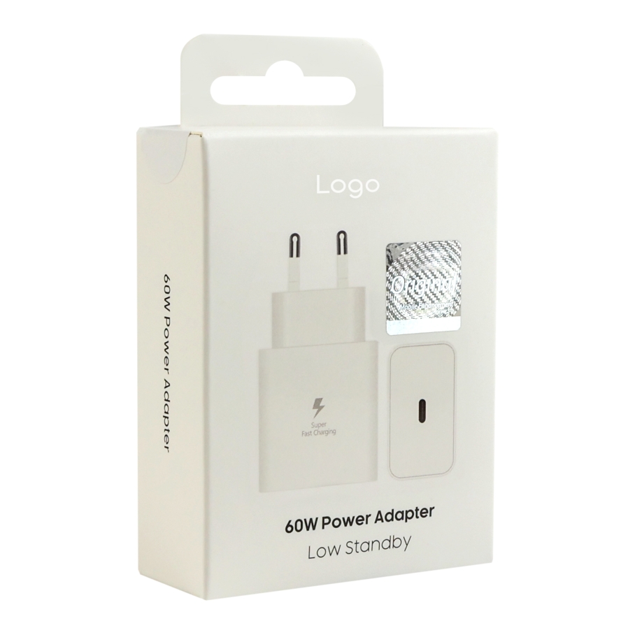 Мережевий Зарядний Пристрій for Samsung 1USB-C QC/PD60W 1:1 Білий - Зображення 2