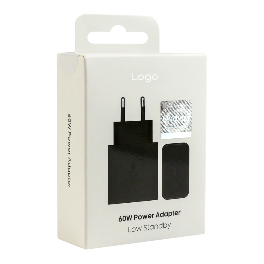 Мережевий Зарядний Пристрій for Samsung 1USB-C QC/PD60W 1:1 Чорний - Зображення 2