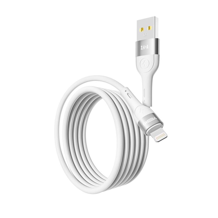 Кабель USB YOKI EXTRA YK-EX11 Lightning 2.4A 1.2m Бiлий - Зображення 5