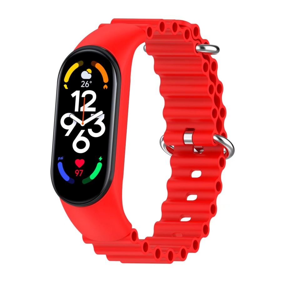 Ремінець для Xiaomi Mi Band 3/4/5/6/7 Ocean Band Red