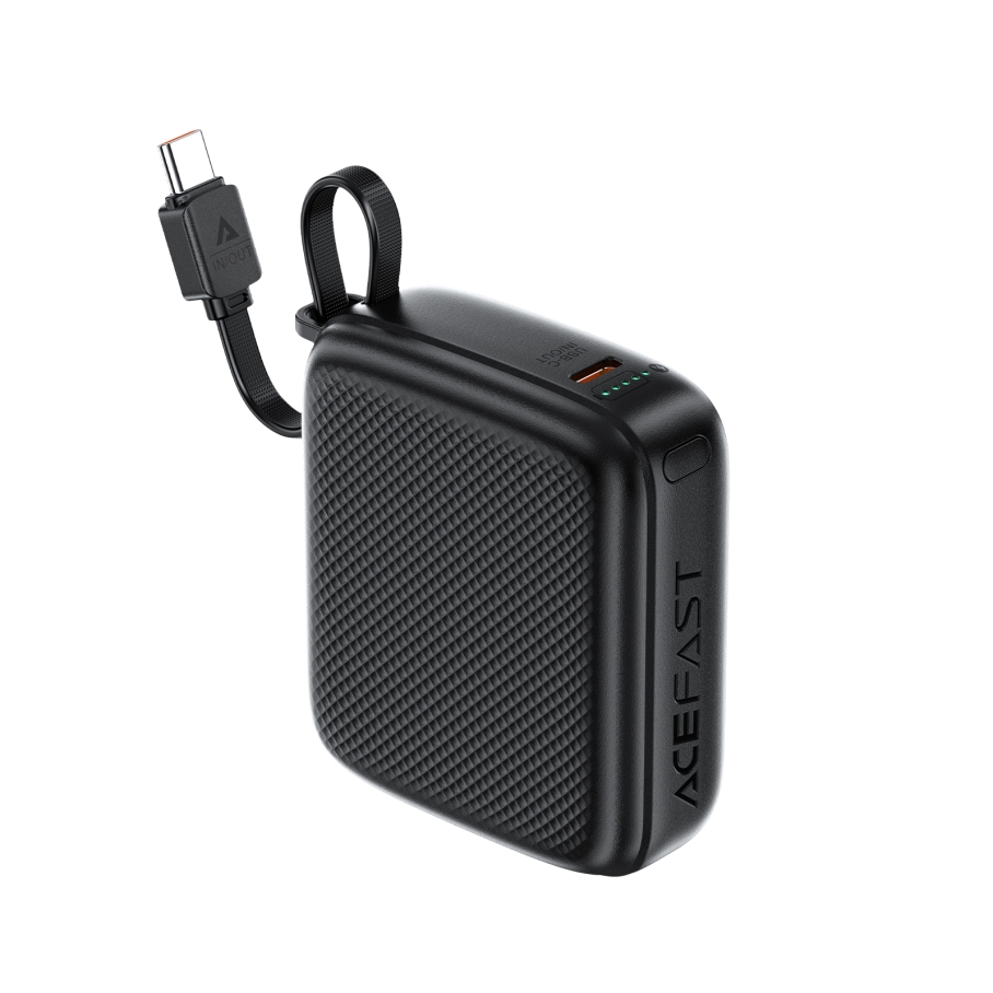 Універсальна Мобільна Батарея Power Bank AceFast M15 PD20W with cable Type-C, 10000mAh Чорний