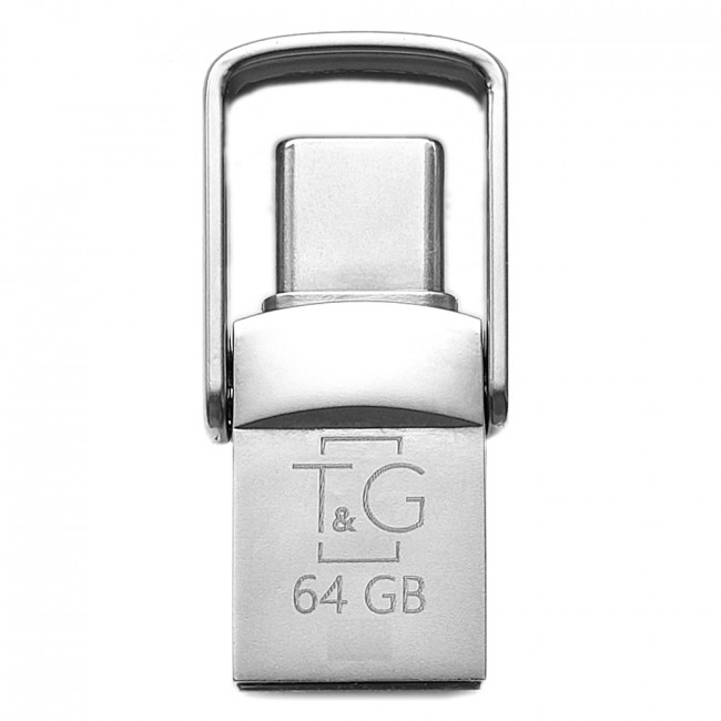 USB OTG флеш-накопичувач -Type C 64GB T&G металева серія 104 Сталевий