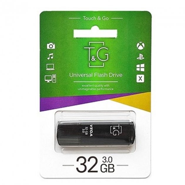 USB флеш-накопичувач 3.0 T&G 32gb Vega 121 Чорний - Зображення 2