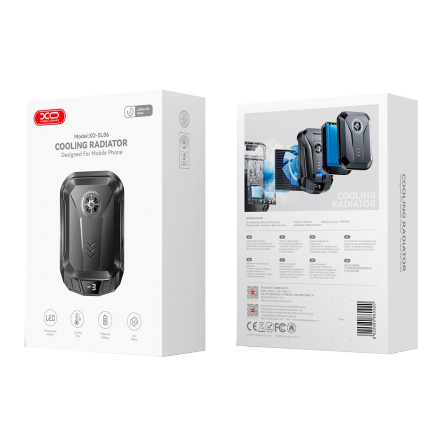 Магнітний радіатор Для Смартфону XO SL06 1500 mAh Чорний - Зображення 2