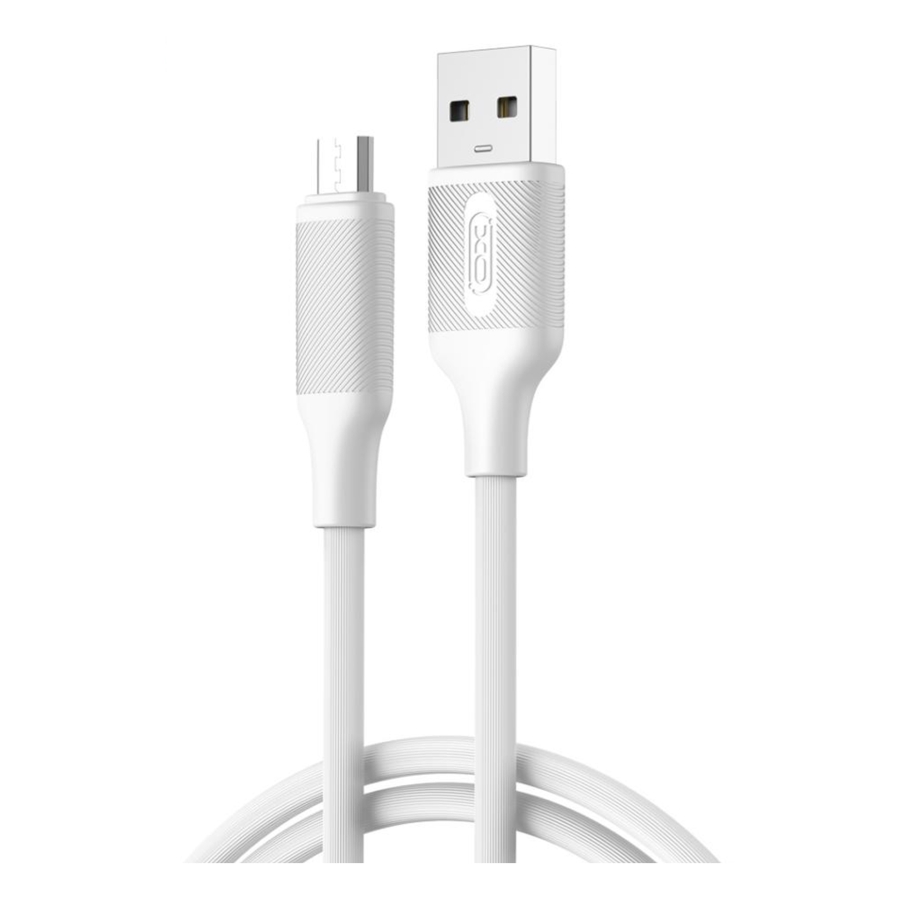 Кабель USB XO-NB265 Micro 2.4A Бiлий