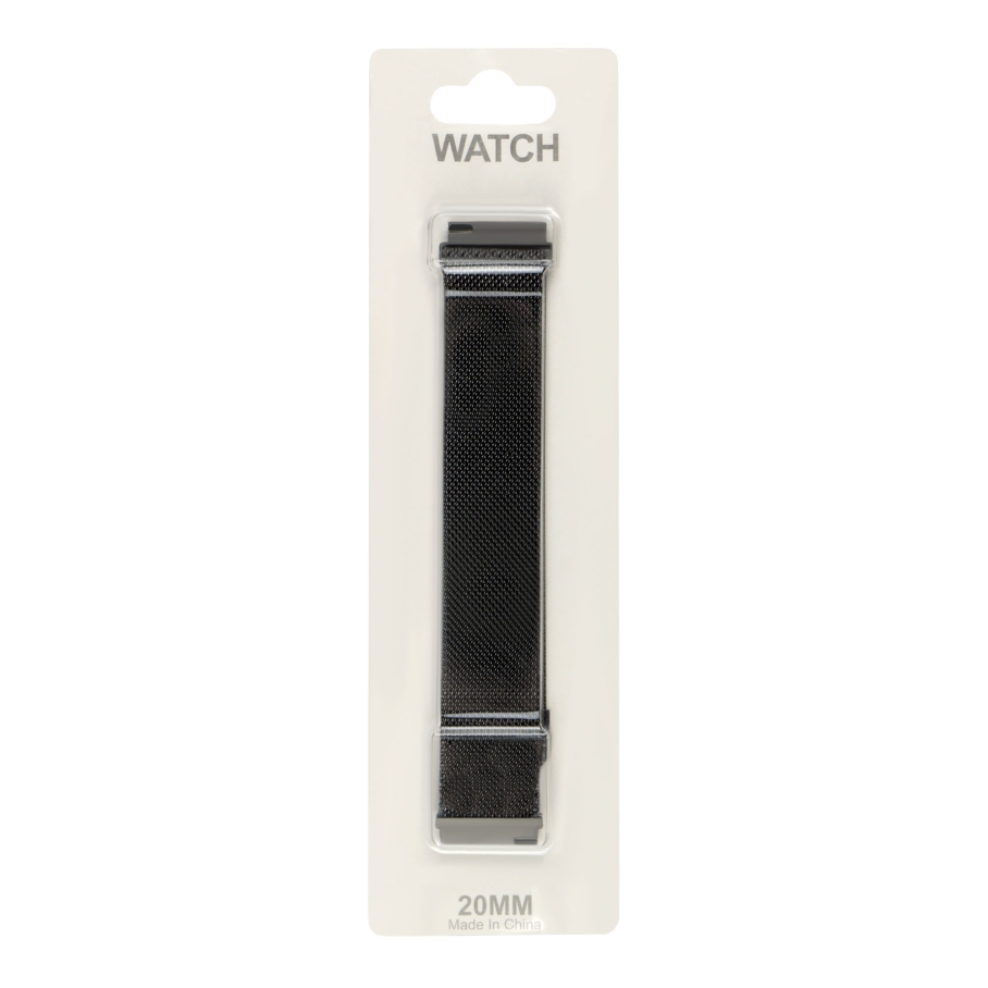 Ремінець Універс 20mm Milanese loop для Samsung/Amazfit/Huawei Black - Зображення 3