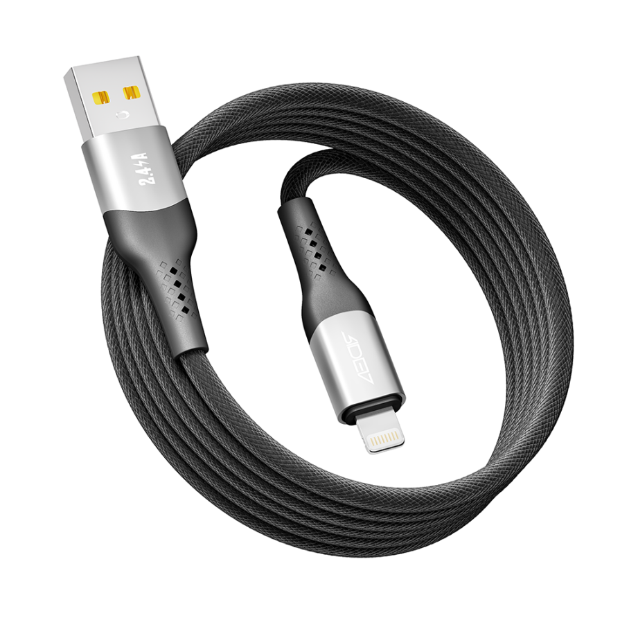 Кабель USB Ridea RC-US42 UltraStrong Lightning 12W 2m Чорний - Зображення 3