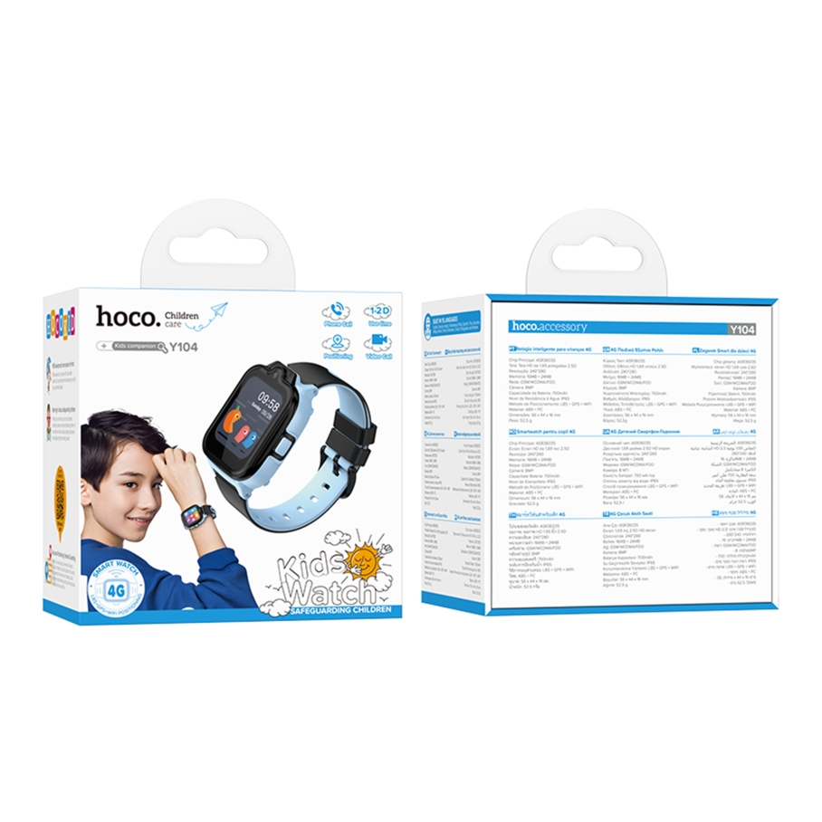 Дитячий Смарт Годинник Hoco Y104 4G GPS Синій - Зображення 3