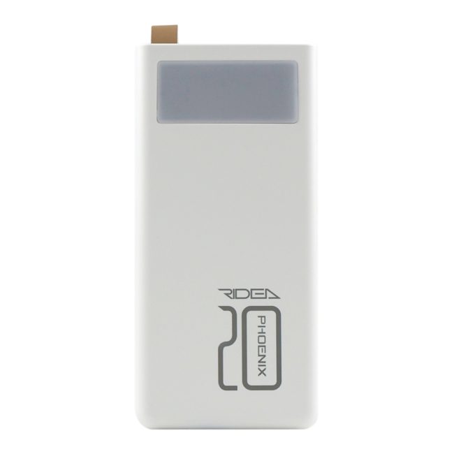 Універсальна Мобільна Батарея Power Bank Ridea RP-D20L Phoenix20 10W digital display + lamp 20000 mAh Бiлий