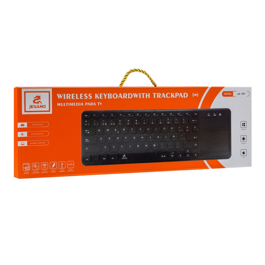 Клавіатура бездротова JJEQANG JB-387 (2.4G) bluetooth dual-mode charging Чорний - Зображення 2