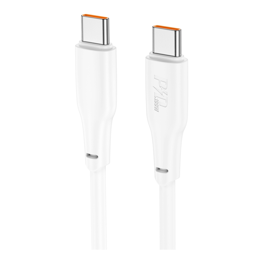 Кабель USB Hoco X93 Force 100W Type-C to Type-C Бiлий
