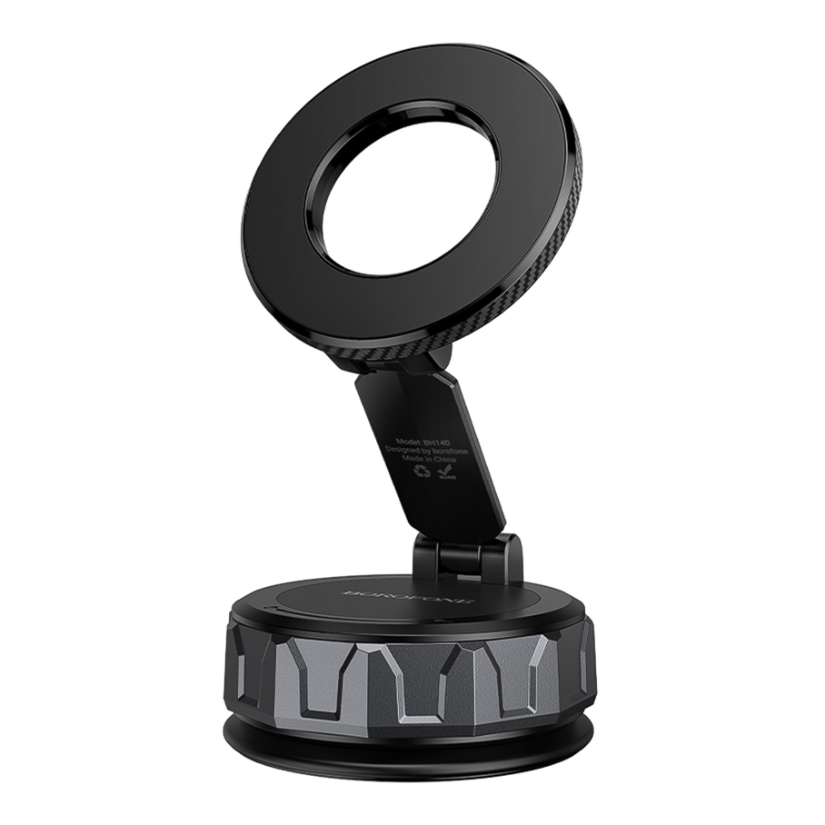 Автотримач Borofone BH140 Magnetic Ring/Vacuum Чорно-Сірий