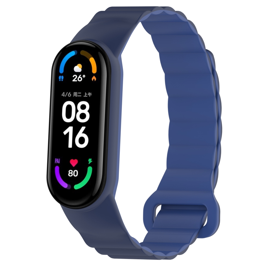 Ремінець для Xiaomi Mi Band 3/4/5/6/7 Silicone Link Dark Blue