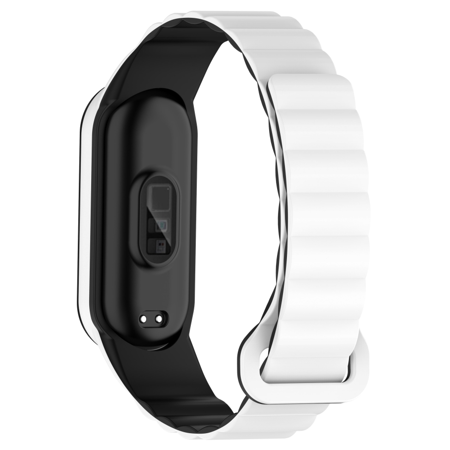 Ремінець для Xiaomi Mi Band 3/4/5/6/7 Silicone Link White/Black - Зображення 3