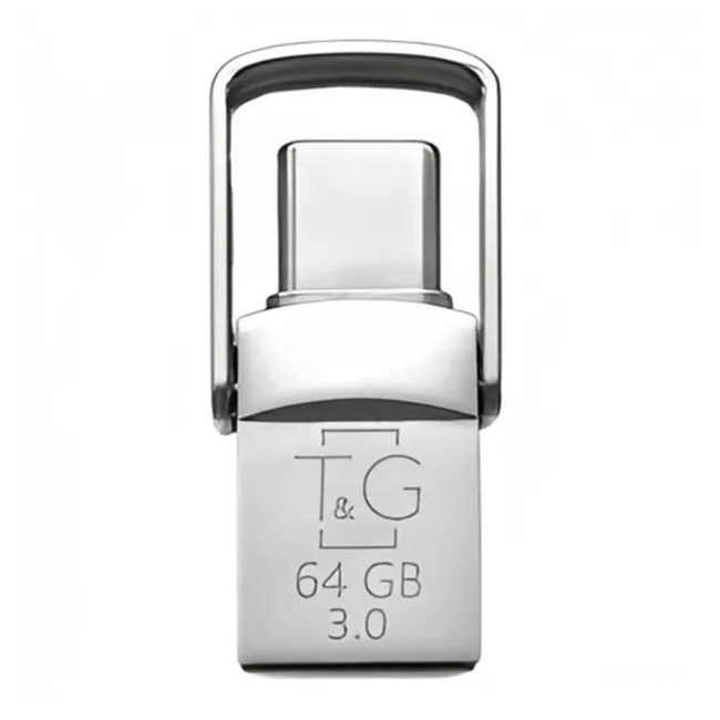 USB OTG флеш-накопичувач -Type C 64GB T&G металева серія 104 Сталевий