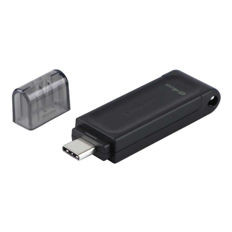 USB флеш-накопичувач 3.2 Kingston DT 70 64GB Type-C Чорний