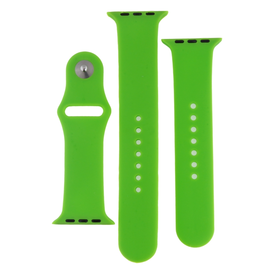 Ремінець для Apple Watch Band Silicone Two-Piece 42/44/45/49 mm Мята упаковка 40.Shiny Green