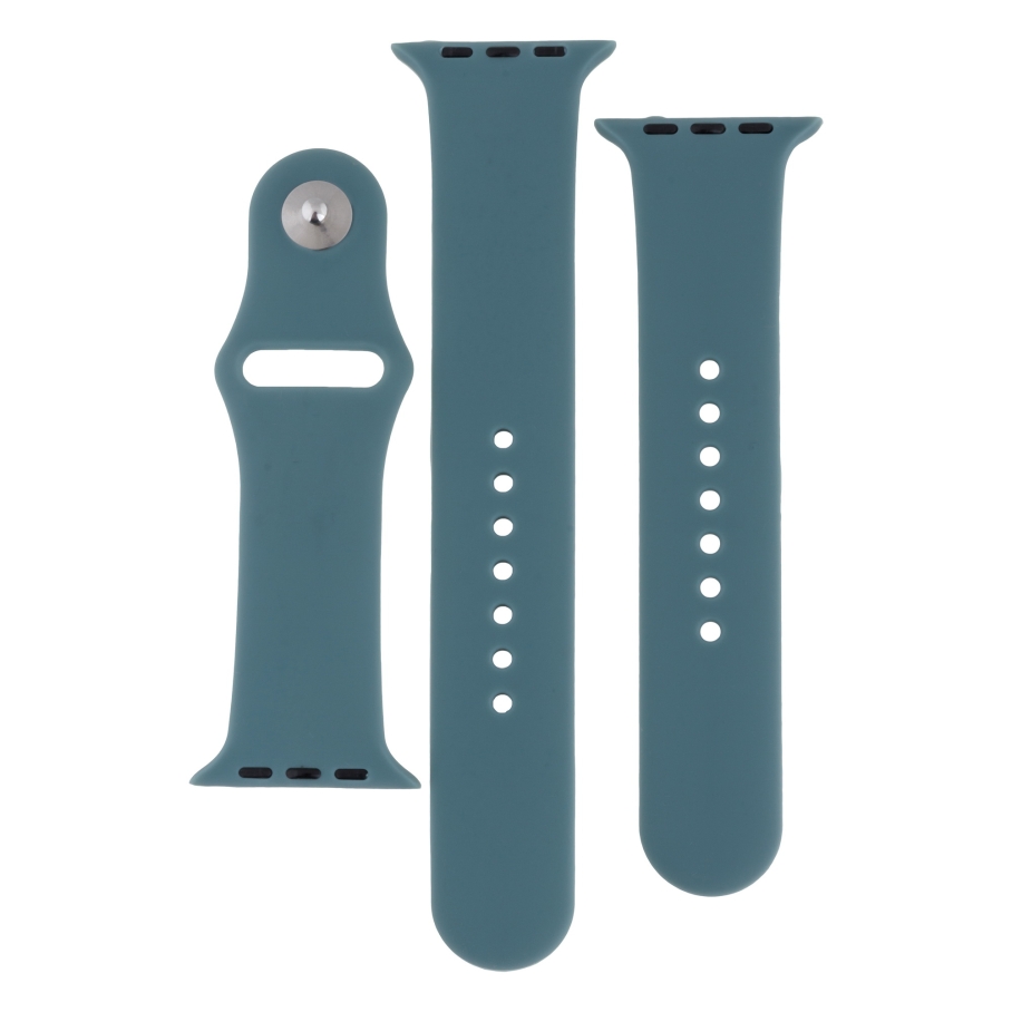 Ремінець для Apple Watch Band Silicone Two-Piece 42/44/45/49 mm Мята упаковка 55.Pine Green