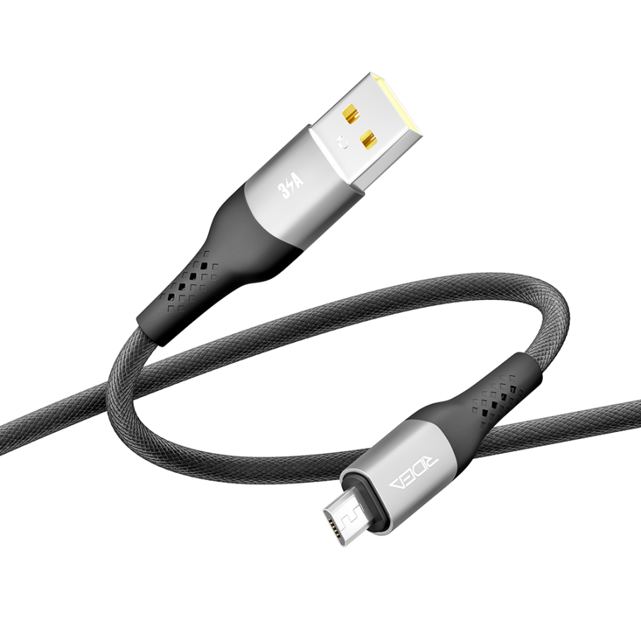 Кабель USB Ridea RC-US42 UltraStrong MicroUSB 3A 2m Чорний - Зображення 3