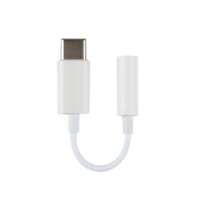 Aux For IP Type-C to 3.5 Jack 1:1 Бiлий