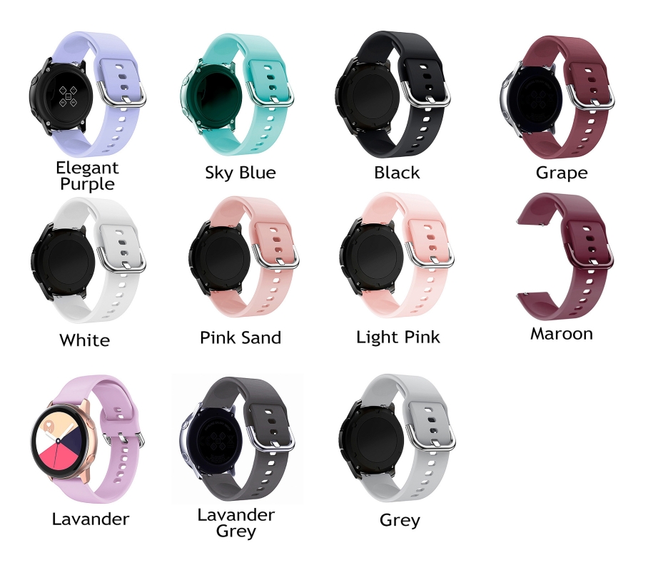 Ремінець Универс 20mm Silicone Original Design для Samsung/Amazfit/Huawei Grey - Зображення 3