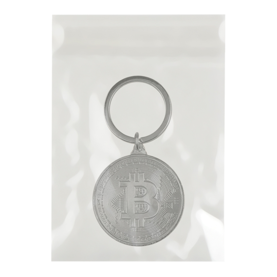Брелок Bitcoin Срібло - Зображення 2