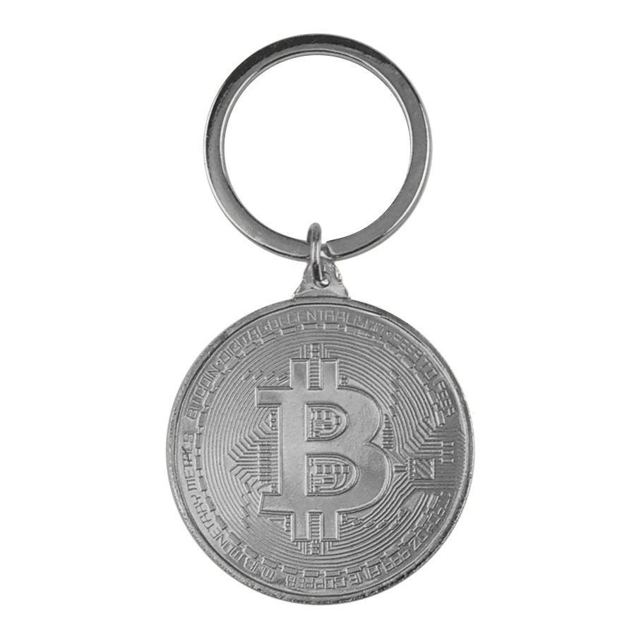 Брелок Bitcoin Срібло
