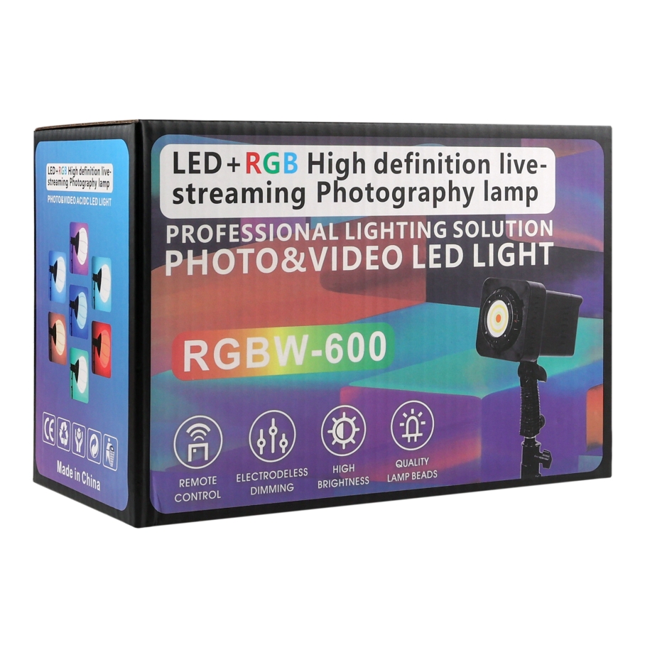 Студійна LED Лампа RGB W-600 Чорний - Зображення 2