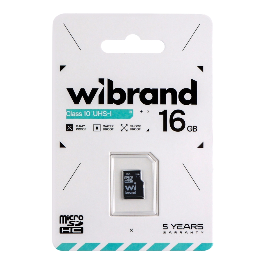 Карта Пам'яті Wibrand MicroSDHC 16gb UHS-1 10 Class Чорний - Зображення 2