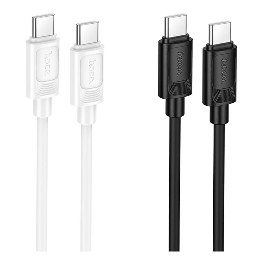 Кабель USB Hoco X122 Silicone Type-C to Type-C 60W Чорний - Зображення 2