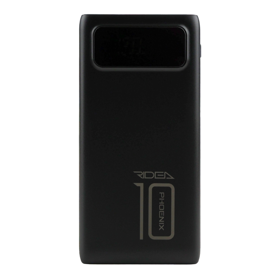Універсальна Мобільна Батарея Power Bank Ridea RP-D10L Phoenix10 10W digital display + lamp 10000 mAh Чорний