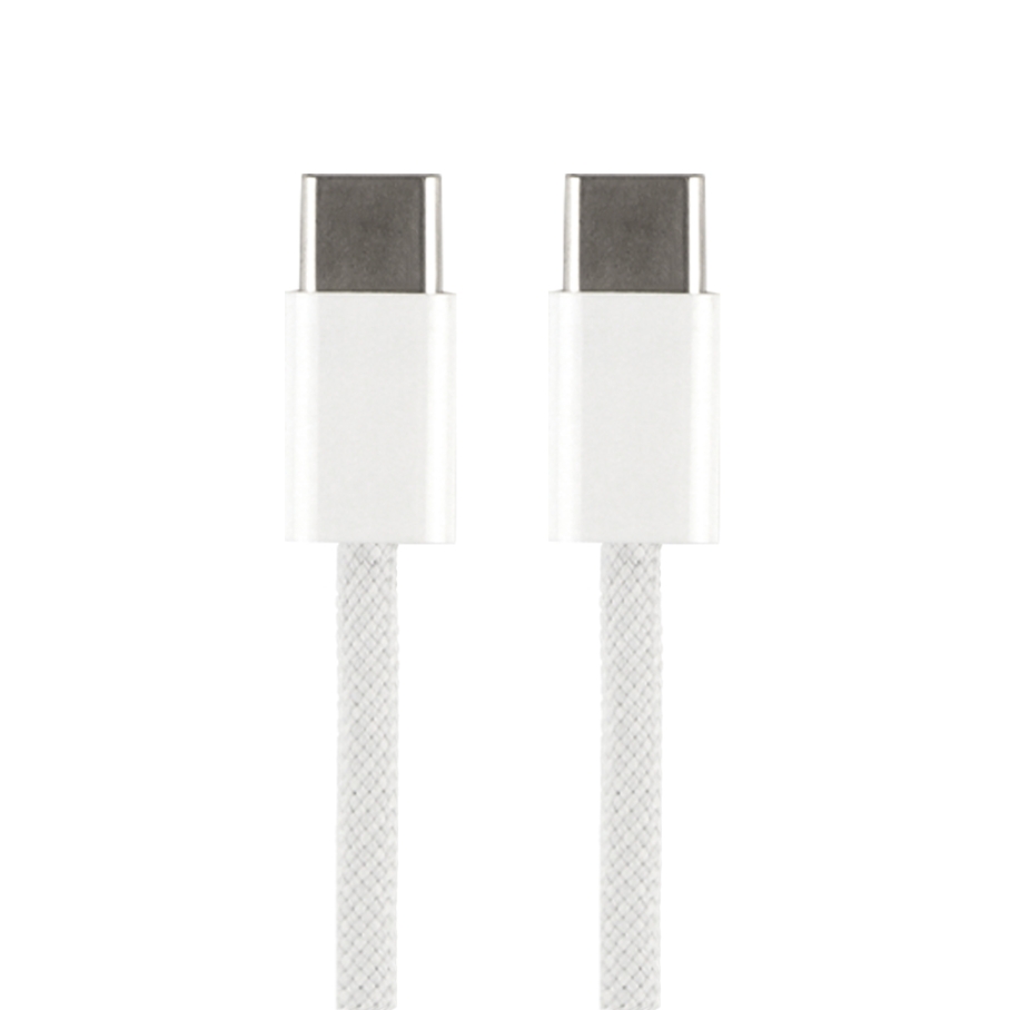 USB For IP Type-C to Type-C New Design Nylon 60W 1:1 Бiлий