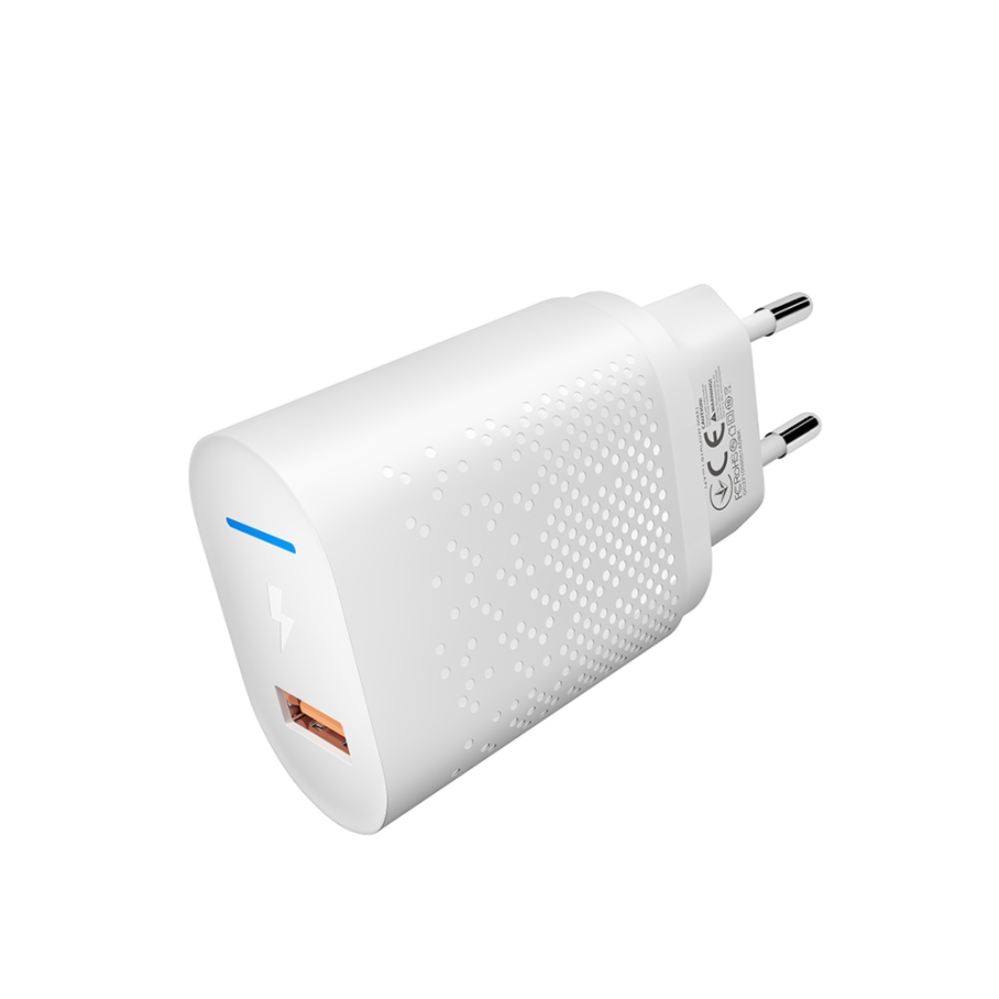 Мережевий Зарядний Пристрій YOKI Led Series YK-QC 3.0 18W Бiлий - Зображення 5