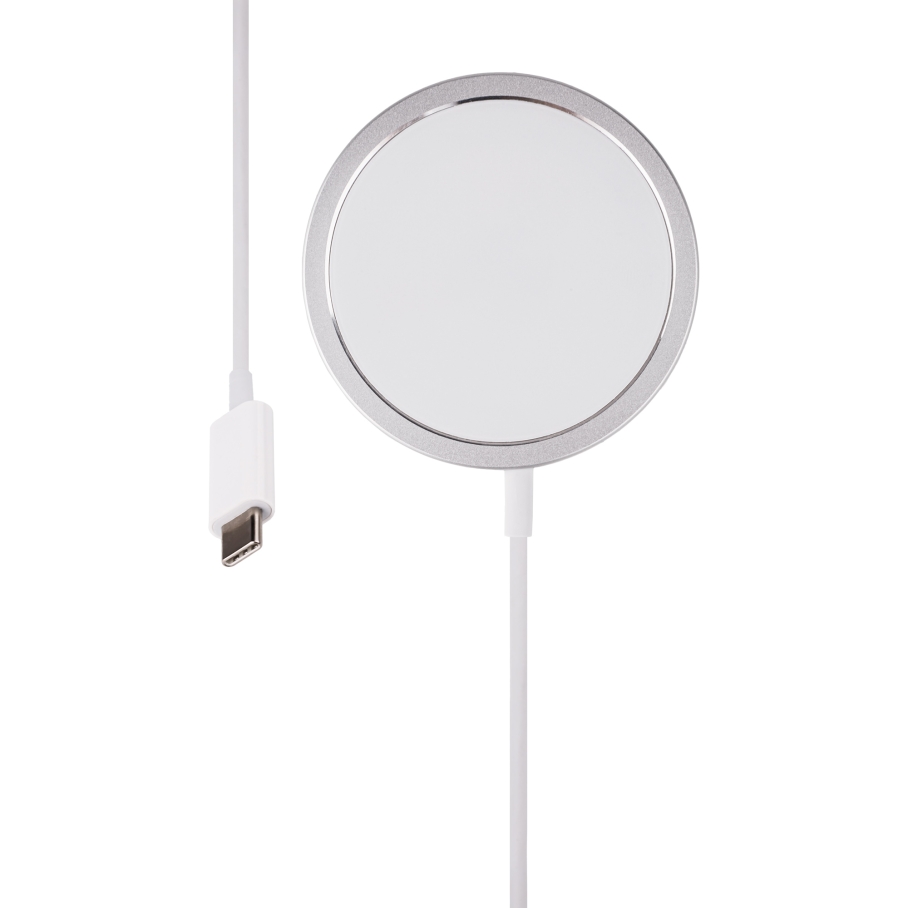 Бездротовий Зарядний Пристрій Magnetic Type-C 15W NO LOGO Бiлий